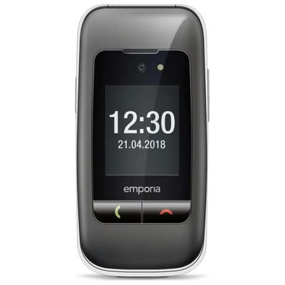 Emporia emporiaONE V200 – Telefono a conchiglia per anziani, 2G, grigio argento Emporia emporiaONE V200 – Telefono a conchiglia per anziani, 2G, grigio argento