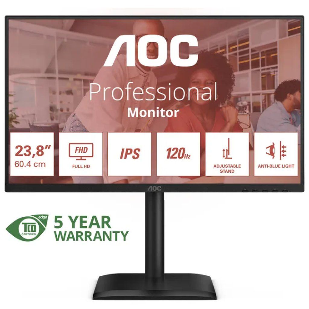 AOC Monitor AOC 24E4U 23,8" Full HD IPS 120 Hz