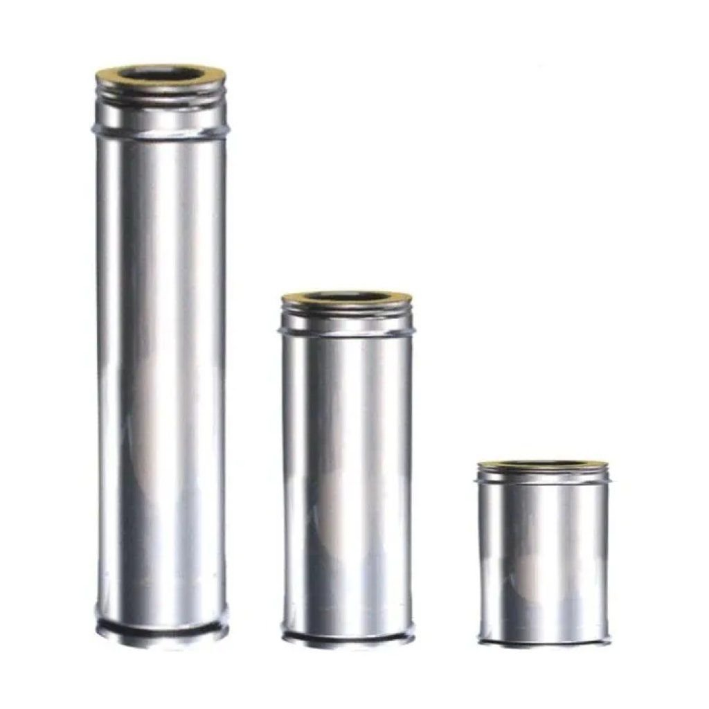 MARAL Tubo inox a doppia parete 8/13 cm, lunghezza 50 cm