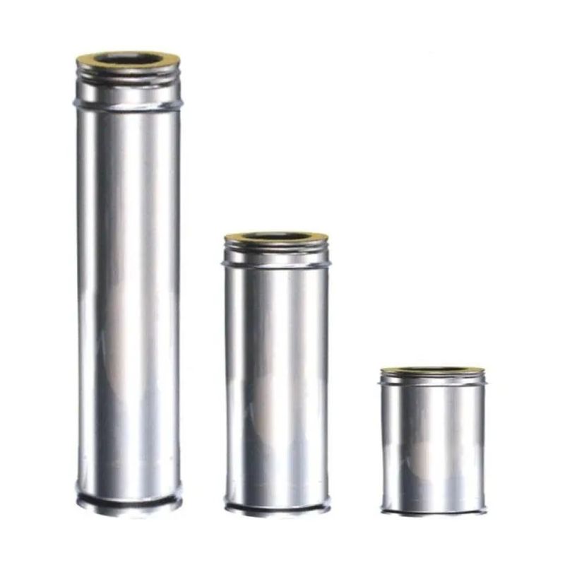 MARAL Tubo inox a doppia parete 8/13 cm, lunghezza 50 cm