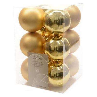 Kaemingk Decoris – Set 12 Palline Natalizie Oro 6 cm