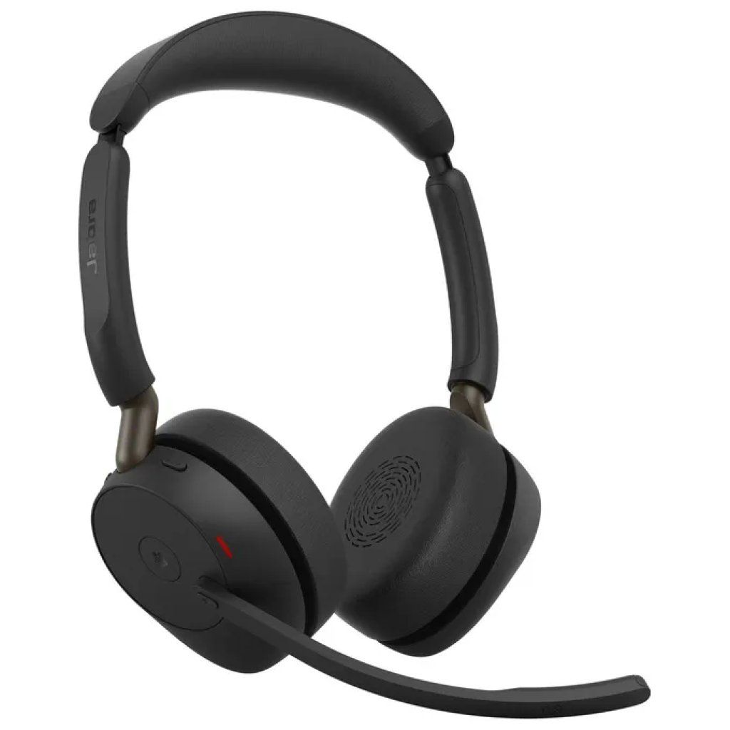 Jabra Evolve3 65 Cuffie Bluetooth con Microfono, USB-A, MS Teams, Nero