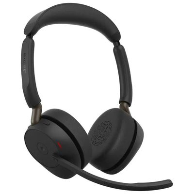 Jabra Evolve3 65 Cuffie Bluetooth con Microfono, USB-A, MS Teams, Nero