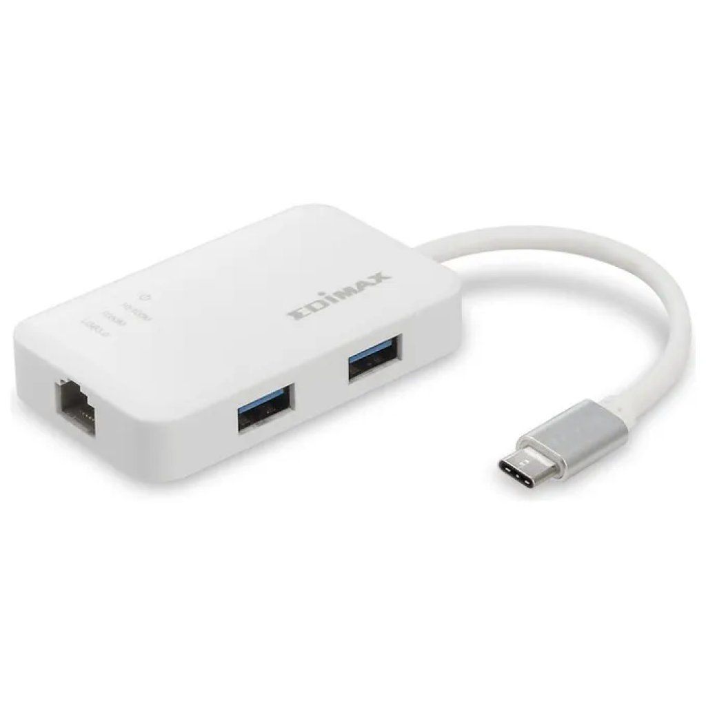 Edimax EU-4308 Adattatore USB-C Gigabit Ethernet con Hub 3 Porte USB 3.0 Edimax EU-4308 Adattatore USB-C Gigabit Ethernet con Hub 3 Porte USB 3.0