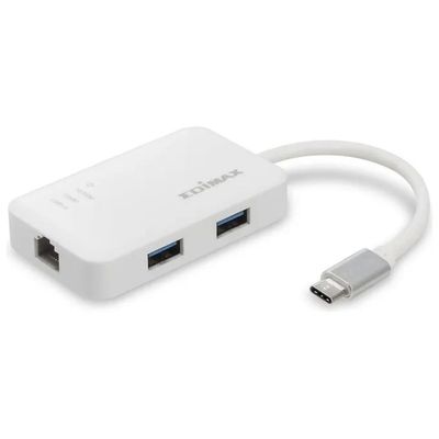 Edimax EU-4308 Adattatore USB-C Gigabit Ethernet con Hub 3 Porte USB 3.0