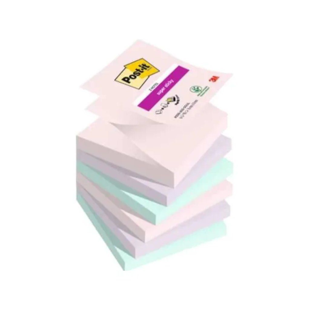 Post-It Confezione 6 Blocchetti 6 Super Sticky Z-Notes 76x76mm Soulful Post-It Confezione 6 Blocchetti 6 Super Sticky Z-Notes 76x76mm Soulful