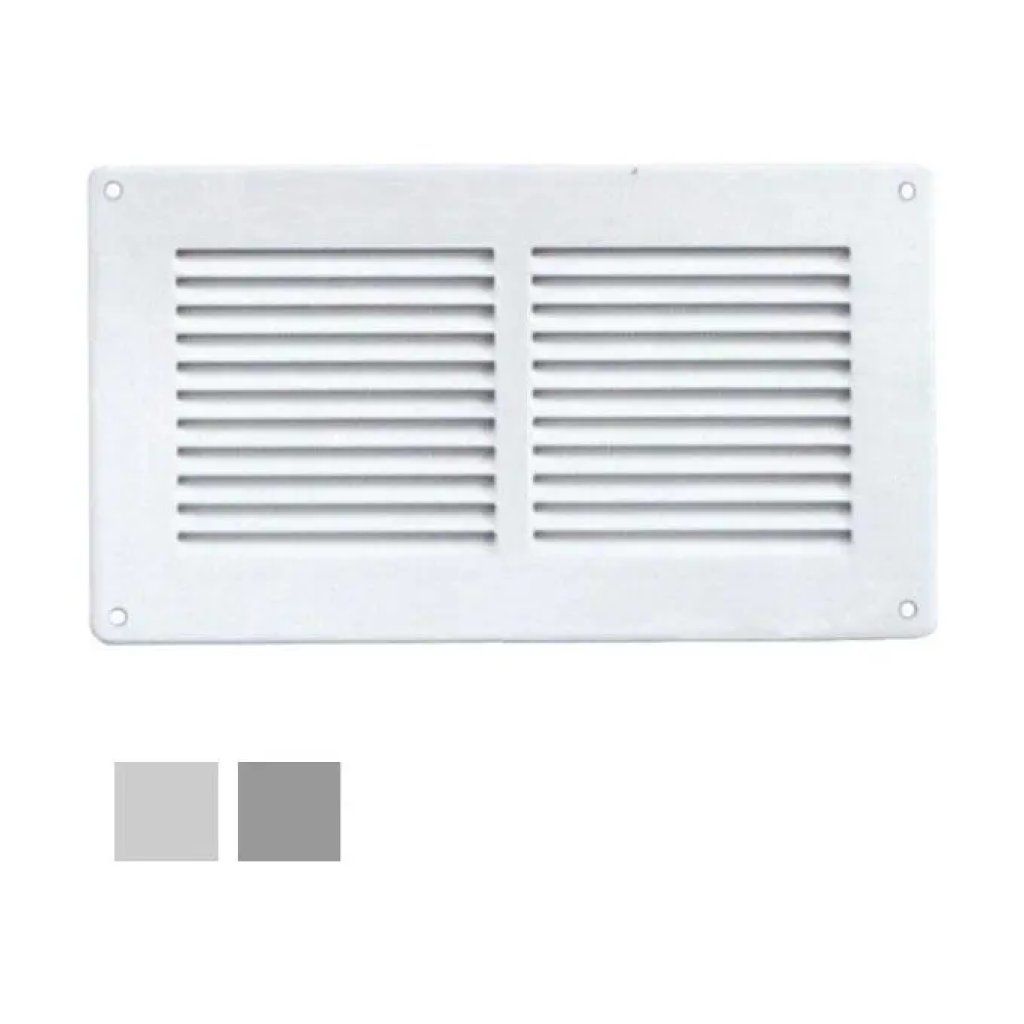 LAVENTILAZIONE La Ventilazione GL20RB – Griglia di aerazione bianca 24 x 14 cm con rete antinsetto