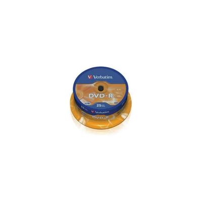 Verbatim Spindle 25 Dvd-r 4.7gb 16x Cf.25 Xx Verbatim Spindle 25 Dvd-r 4.7gb 16x Cf.25 Xx