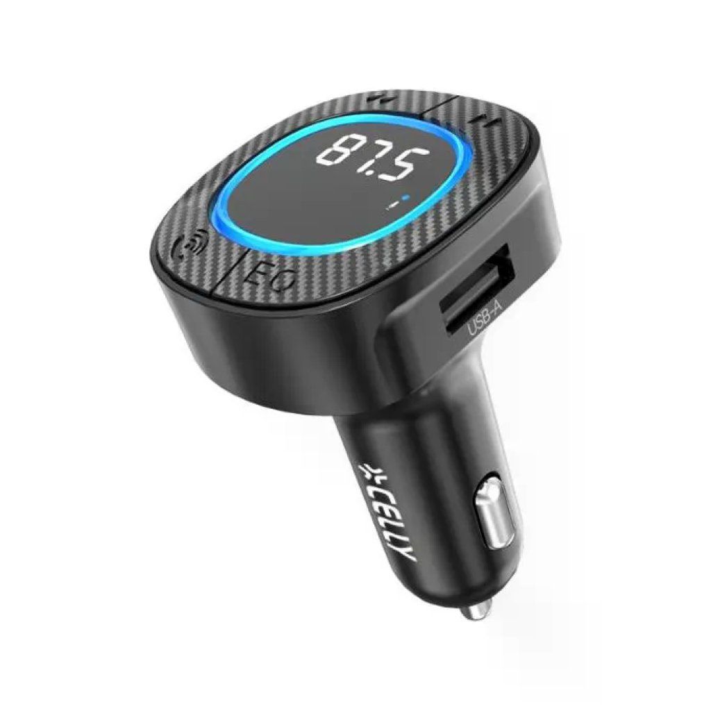 Celly Trasmettitore FM Bluetooth Auto con USB e Luci RGB Celly Trasmettitore FM Bluetooth Auto con USB e Luci RGB