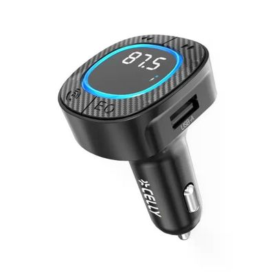 Celly Trasmettitore FM Bluetooth Auto con USB e Luci RGB Celly Trasmettitore FM Bluetooth Auto con USB e Luci RGB