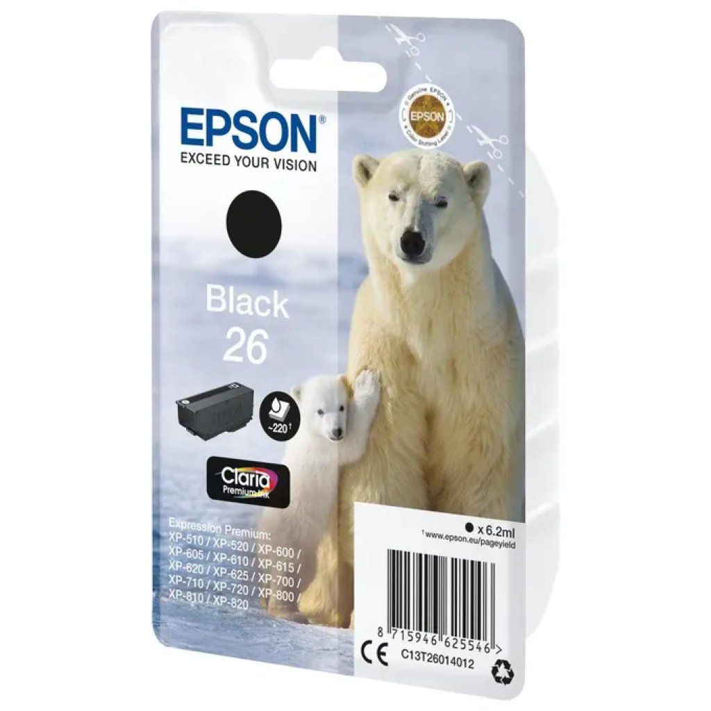 Epson Cartuccia originale Epson Orso Polare Nero C13T26014022