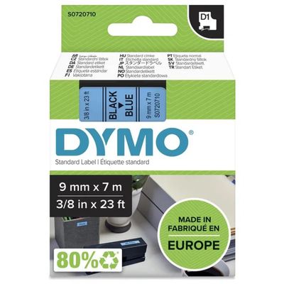 DYMO Nastro DYMO D1 nero su blu, 9 mm x 7 m