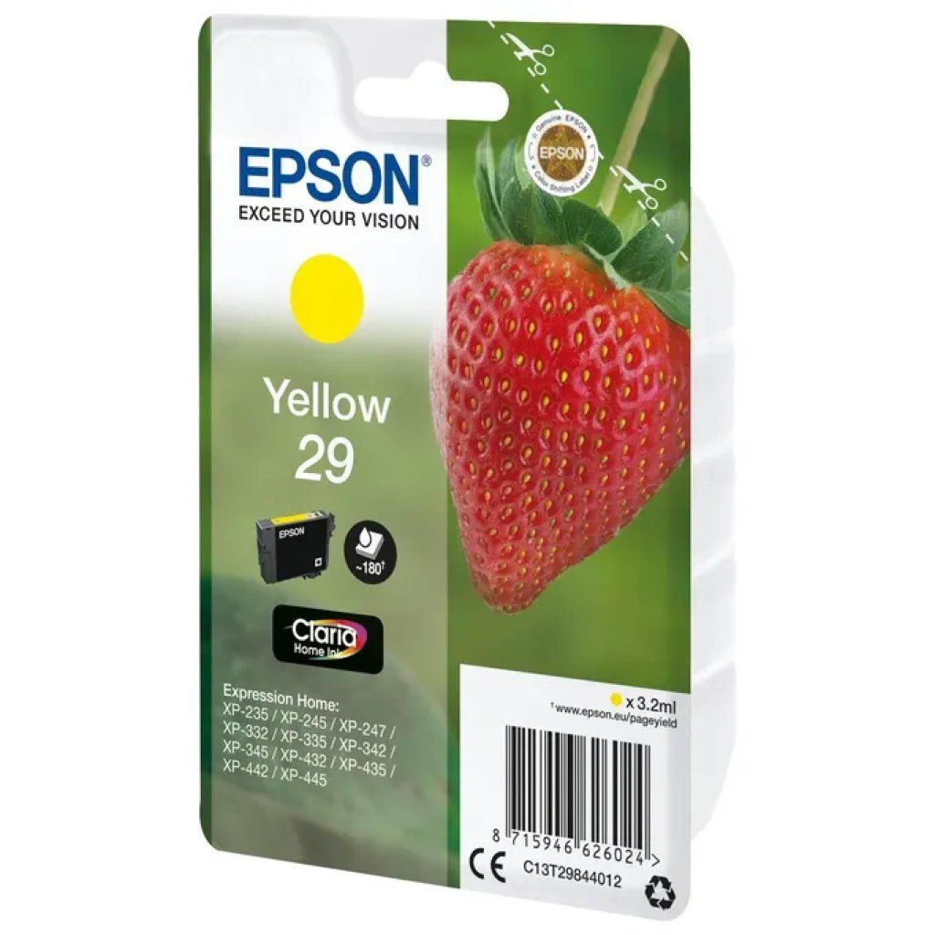 Epson Cartuccia Epson 29 Fragola Giallo Claria Home Epson Cartuccia Epson 29 Fragola Giallo Claria Home