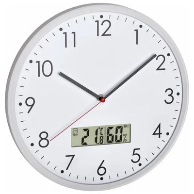TFA-DOSTMANN TFA Dostmann 60.3048.02 Orologio da Parete Bianco con Termoigrometro
