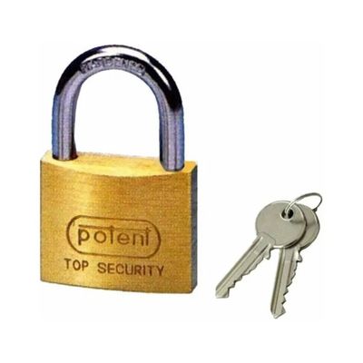 POTENT Lucchetto in Ottone 40 mm a Doppio Bloccaggio