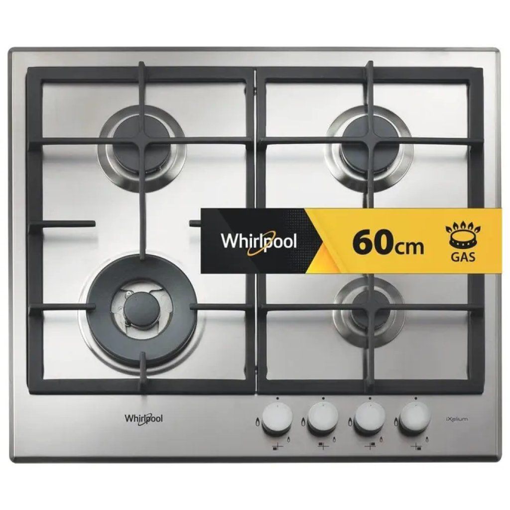 Whirlpool GMR 6422/IXL Piano Cottura a Gas 60 cm, 4 Fuochi, Inox Whirlpool GMR 6422/IXL Piano Cottura a Gas 60 cm, 4 Fuochi, Inox