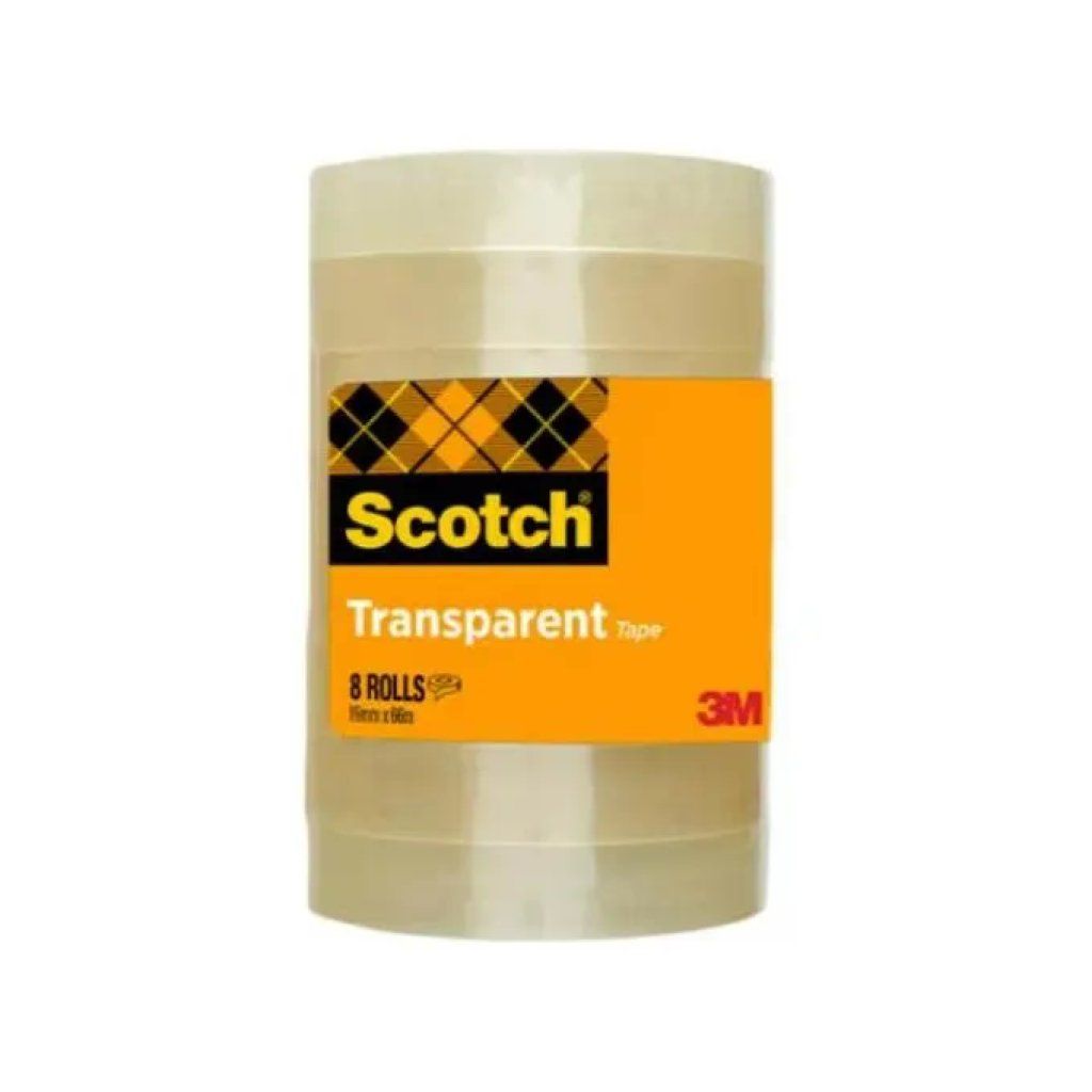 Scotch 508 Nastro Adesivo Trasparente, 8 Rotoli da 19 mm x 66 m Scotch 508 Nastro Adesivo Trasparente, 8 Rotoli da 19 mm x 66 m