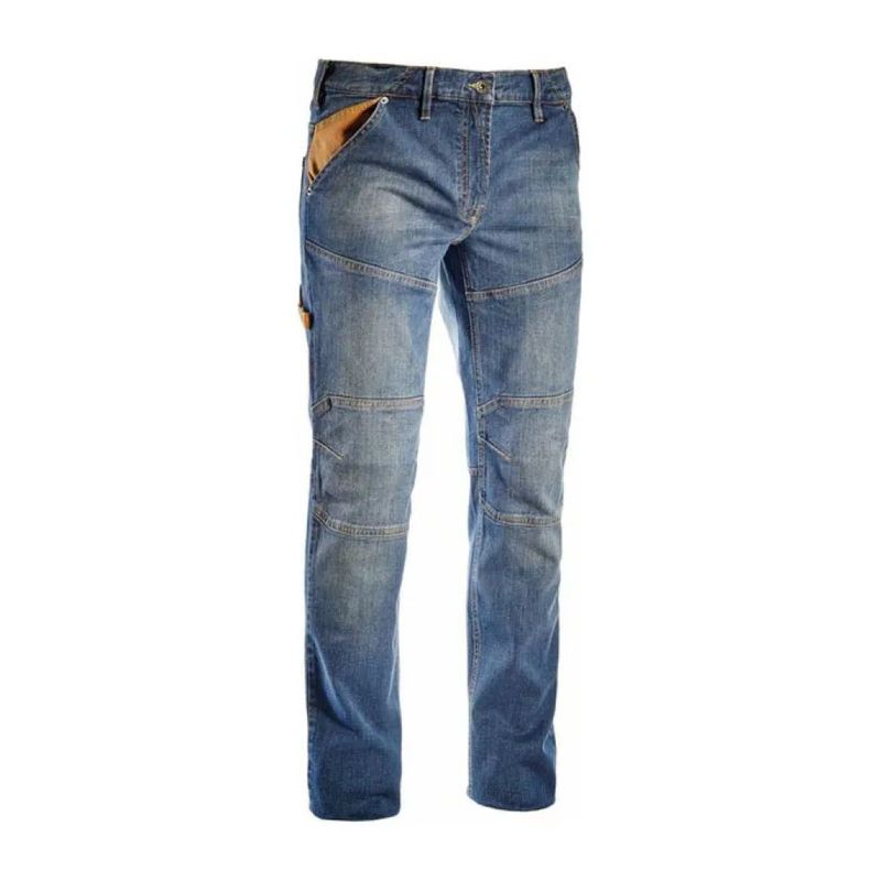 Diadora Stone Plus 702170752 – Pantalone da lavoro in denim elasticizzato blu, slim fit
