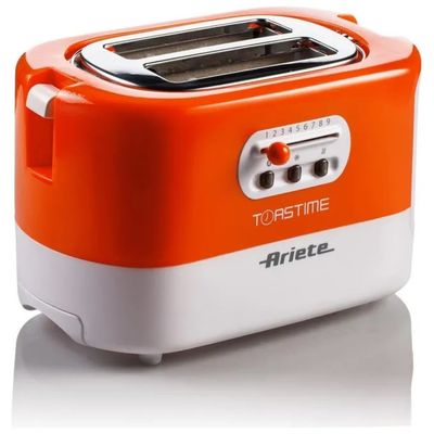 Ariete Toastime 159 Tostapane 2 Fette, 700 W, Arancione e Bianco