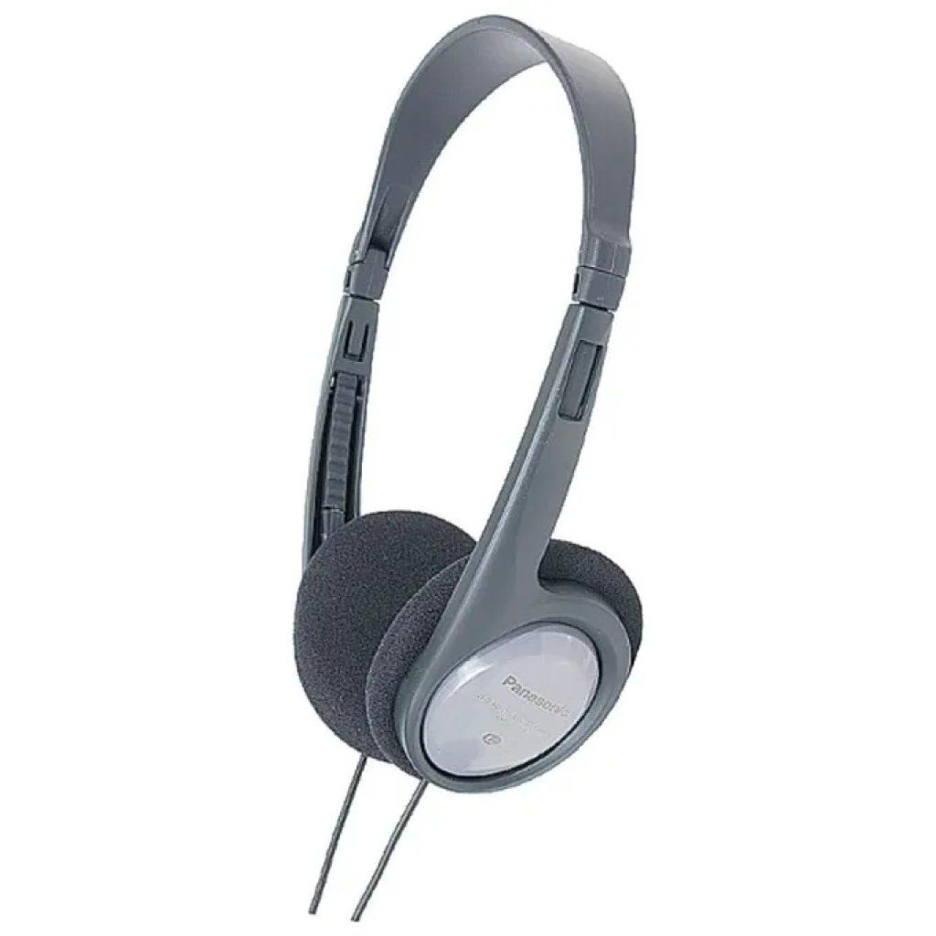 Panasonic RP-HT090E-H Cuffie TV On-Ear con Cavo da 5 m, Nero e Grigio Panasonic RP-HT090E-H Cuffie TV On-Ear con Cavo da 5 m, Nero e Grigio