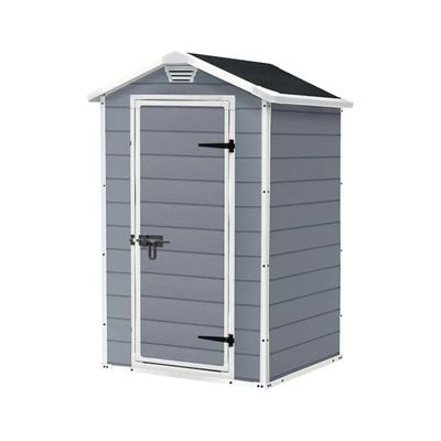 Keter Manor 4x3 Casetta da Giardino Grigia con Pavimento
