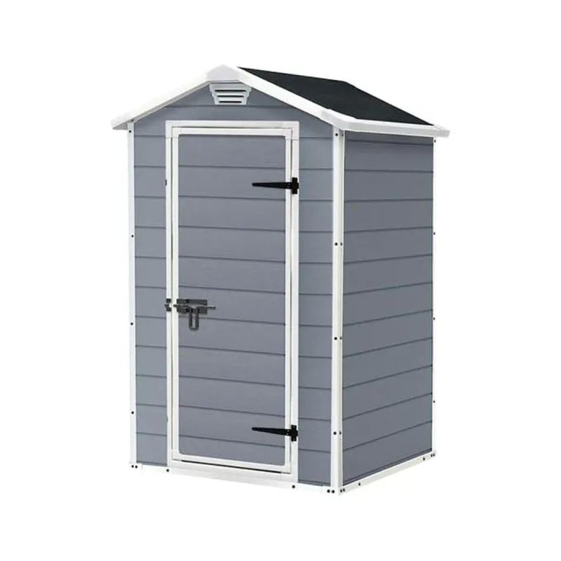 Keter Manor 4x3 Casetta da Giardino Grigia con Pavimento