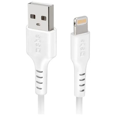 SBS TECABLEUSBIP589W Cavo Lightning per Ricarica e Dati, Bianco