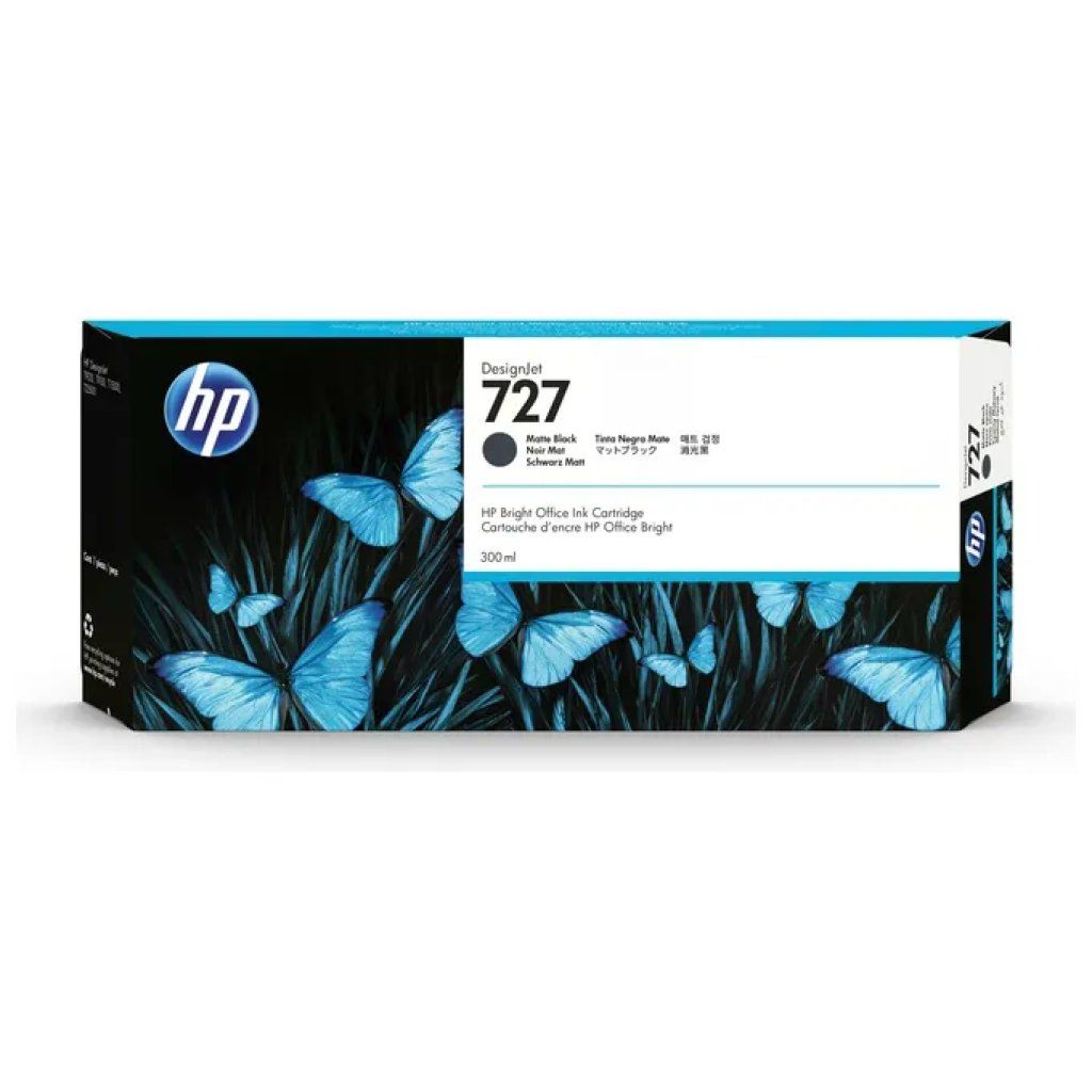 HP Cartuccia originale HP 727 nero opaco da 300 ml – C1Q12A HP Cartuccia originale HP 727 nero opaco da 300 ml – C1Q12A
