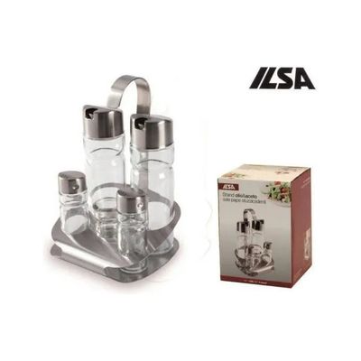 ILSA Menage da Tavola 5 Pezzi in Acciaio Inox