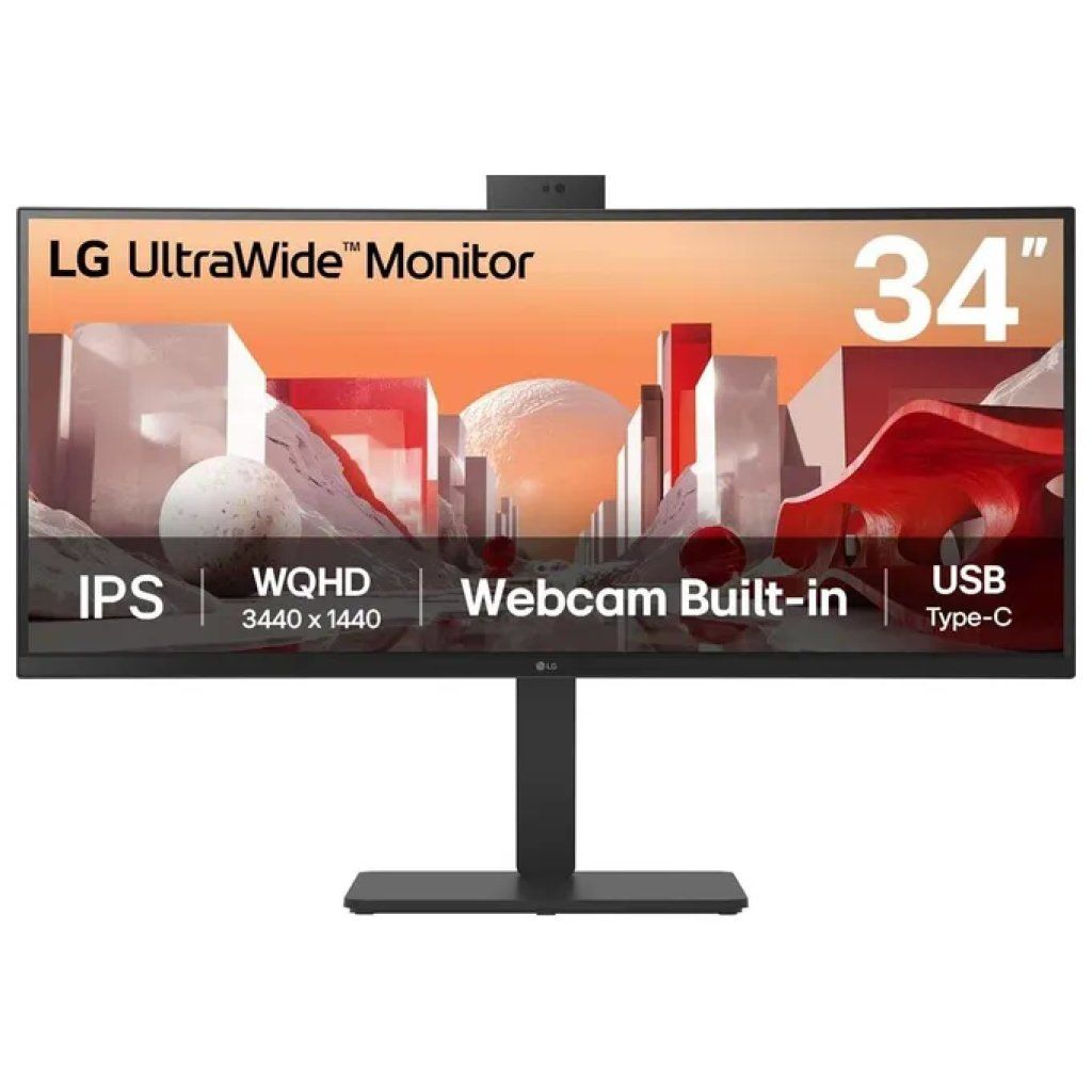 LG 34BA85QE-B Monitor Curvo 34” WQHD IPS con Webcam e USB-C 90W LG 34BA85QE-B Monitor Curvo 34” WQHD IPS con Webcam e USB-C 90W