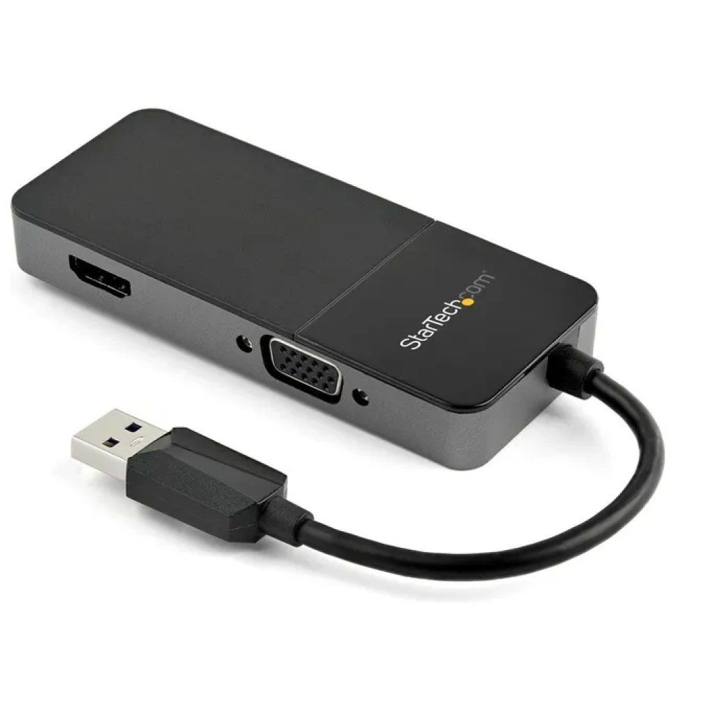 STARTECH.COM StarTech USB32HDVGA – Adattatore USB 3.0 a HDMI e VGA per doppio monitor, 4K