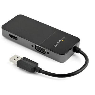 STARTECH.COM StarTech USB32HDVGA – Adattatore USB 3.0 a HDMI e VGA per doppio monitor, 4K