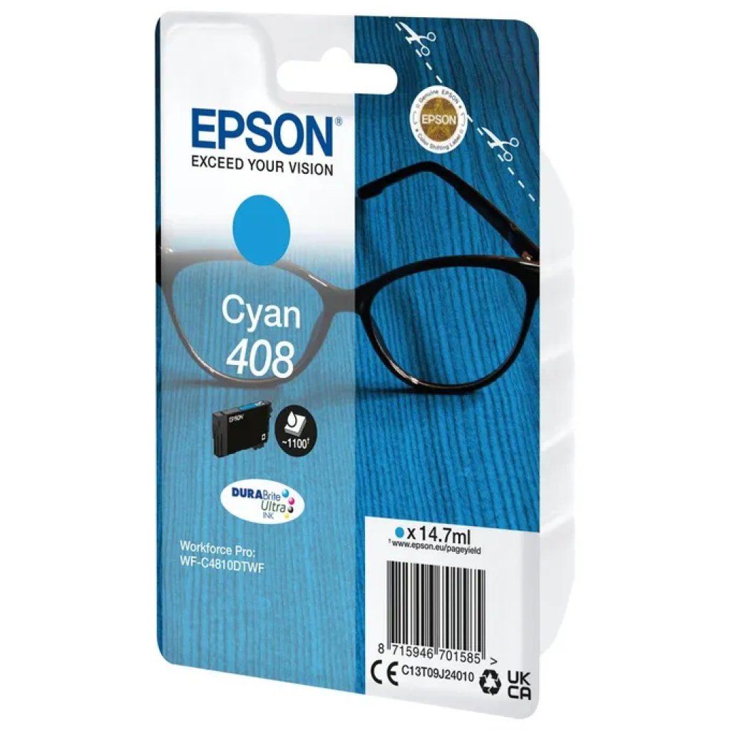 Epson 408 Ciano – Cartuccia d’inchiostro originale 14,7 ml Epson 408 Ciano – Cartuccia d’inchiostro originale 14,7 ml