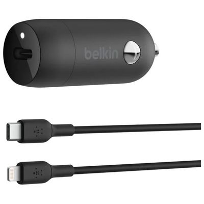 Belkin caricabatterie da auto USB-C 30 W con cavo Lightning da 1 m Belkin caricabatterie da auto USB-C 30 W con cavo Lightning da 1 m