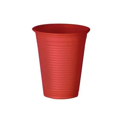 BIBO Bicchieri Compostabili Rossi 200 ml, 50 Pezzi