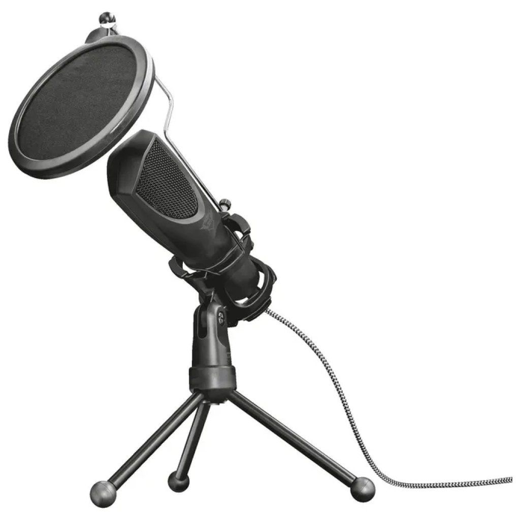 Trust GXT 232 Mantis Microfono USB Omnidirezionale con Treppiede e Filtro Antipop