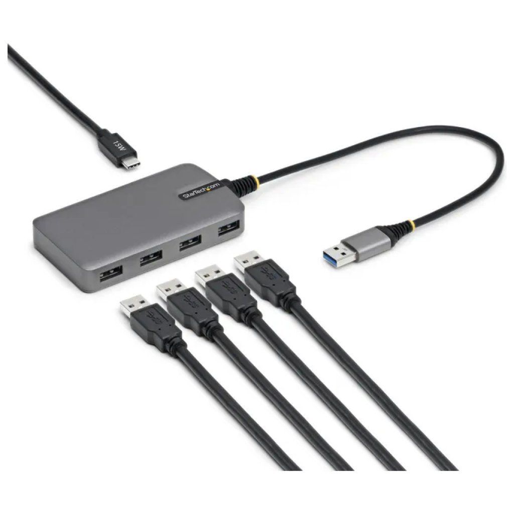 StarTech.com Hub USB-A a 4 porte USB 3.2 Gen 1 con alimentazione USB-C StarTech.com Hub USB-A a 4 porte USB 3.2 Gen 1 con alimentazione USB-C