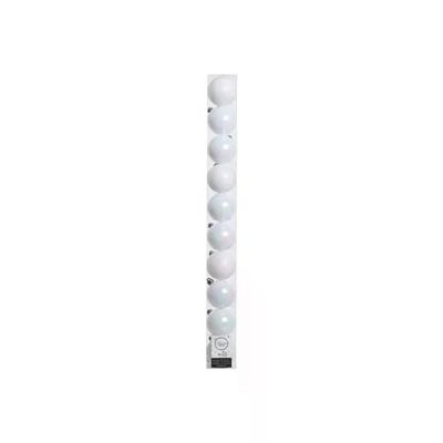 Amicasa Set 10 Palline Natalizie Bianche Iridescenti 6 cm Amicasa Set 10 Palline Natalizie Bianche Iridescenti 6 cm