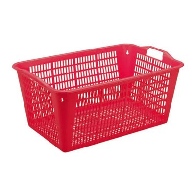 LEGA Cestino Forato Impilabile Rosso 59 × 38 × 28 cm