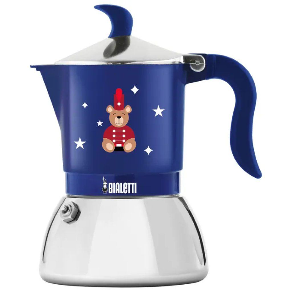 Bialetti Fiammetta Joyful Memories Blu – Moka a induzione, 6 tazze