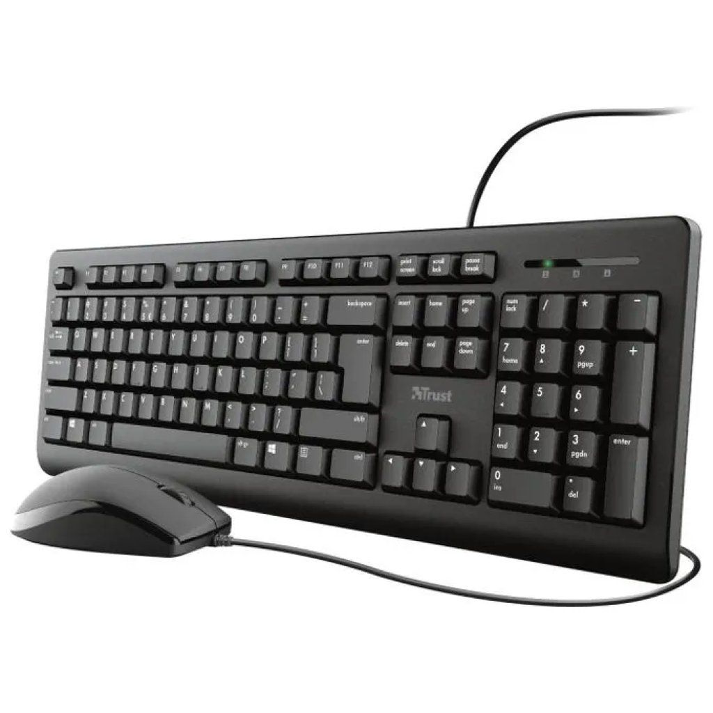 Trust Primo Kit Tastiera e Mouse USB QWERTY Italiano - Nero Trust Primo Kit Tastiera e Mouse USB QWERTY Italiano - Nero