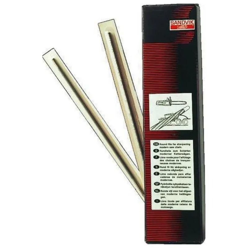 Bahco 168-6-3.2-3P – Set 3 lime tonde per motosega, 3,2 mm