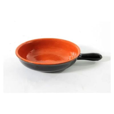 Vulcania Tegame in Terracotta con Manico, 12 cm Vulcania Tegame in Terracotta con Manico, 12 cm