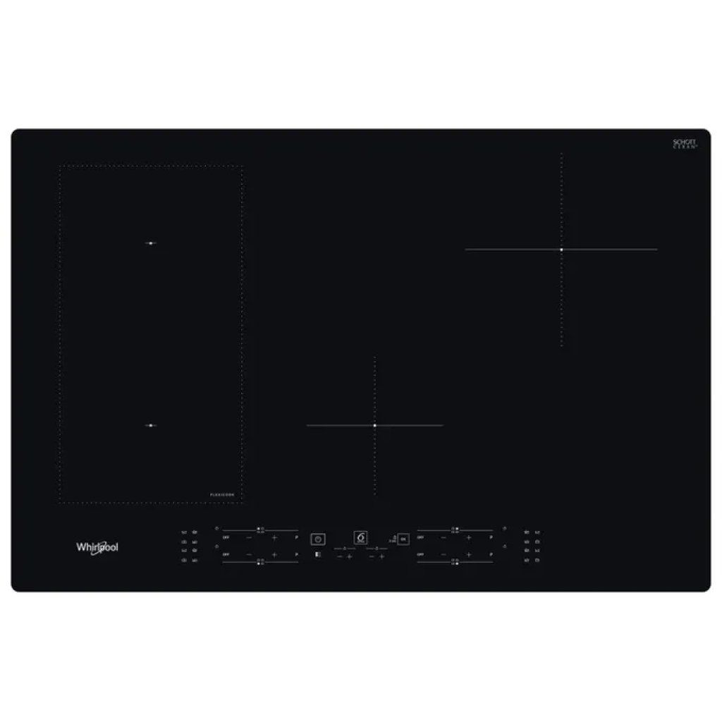 Whirlpool WL B2977 NE Piano a induzione 77 cm, 4 zone, FlexiCook, 7200 W, nero