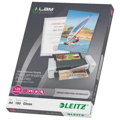 Leitz iLAM UDT – Pouches A4 per plastificazione, 2×125 µm, 100 pezzi