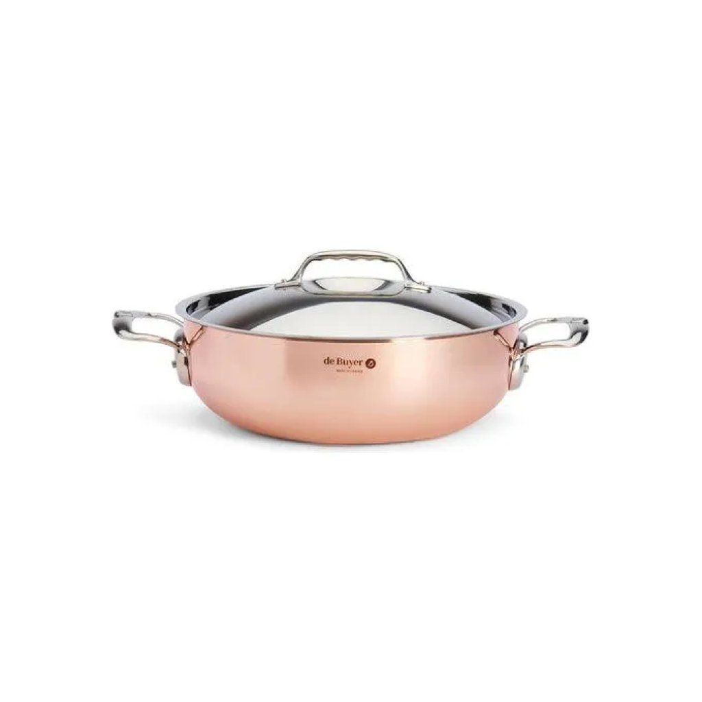 De Buyer Prima Matera Sautoir in Rame e Inox 28 cm con Coperchio De Buyer Prima Matera Sautoir in Rame e Inox 28 cm con Coperchio