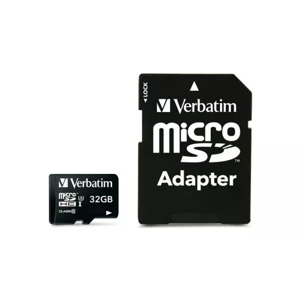 Verbatim Pro microSDHC 32 GB UHS-I U3 con adattatore SD Verbatim Pro microSDHC 32 GB UHS-I U3 con adattatore SD