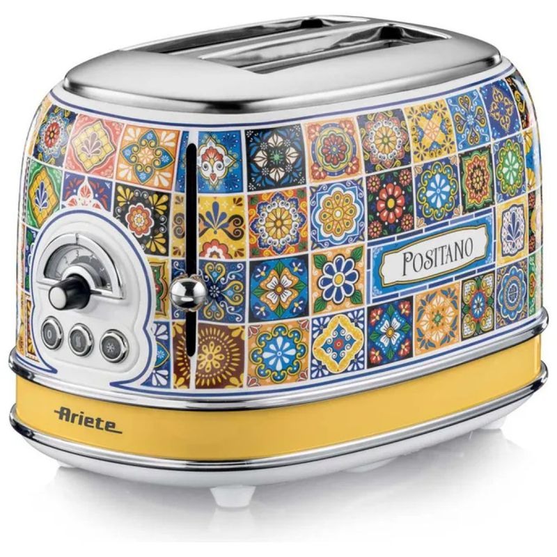 Ariete Positano 155-1P Tostapane 2 Fette 810 W Bianco e Giallo