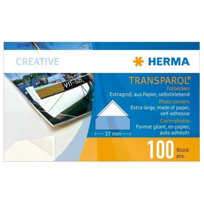 HERMA 1302 Angoli adesivi per foto, bianchi, 100 pezzi HERMA 1302 Angoli adesivi per foto, bianchi, 100 pezzi