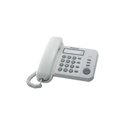 Panasonic KX-TS520EX1W Telefono Fisso Analogico con Filo Bianco Panasonic KX-TS520EX1W Telefono Fisso Analogico con Filo Bianco